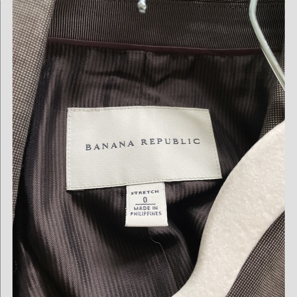 Banana Republic Blazer Jacket Long Sleeve Button Front  Brown. Size 0 - Picture 8 of 8
